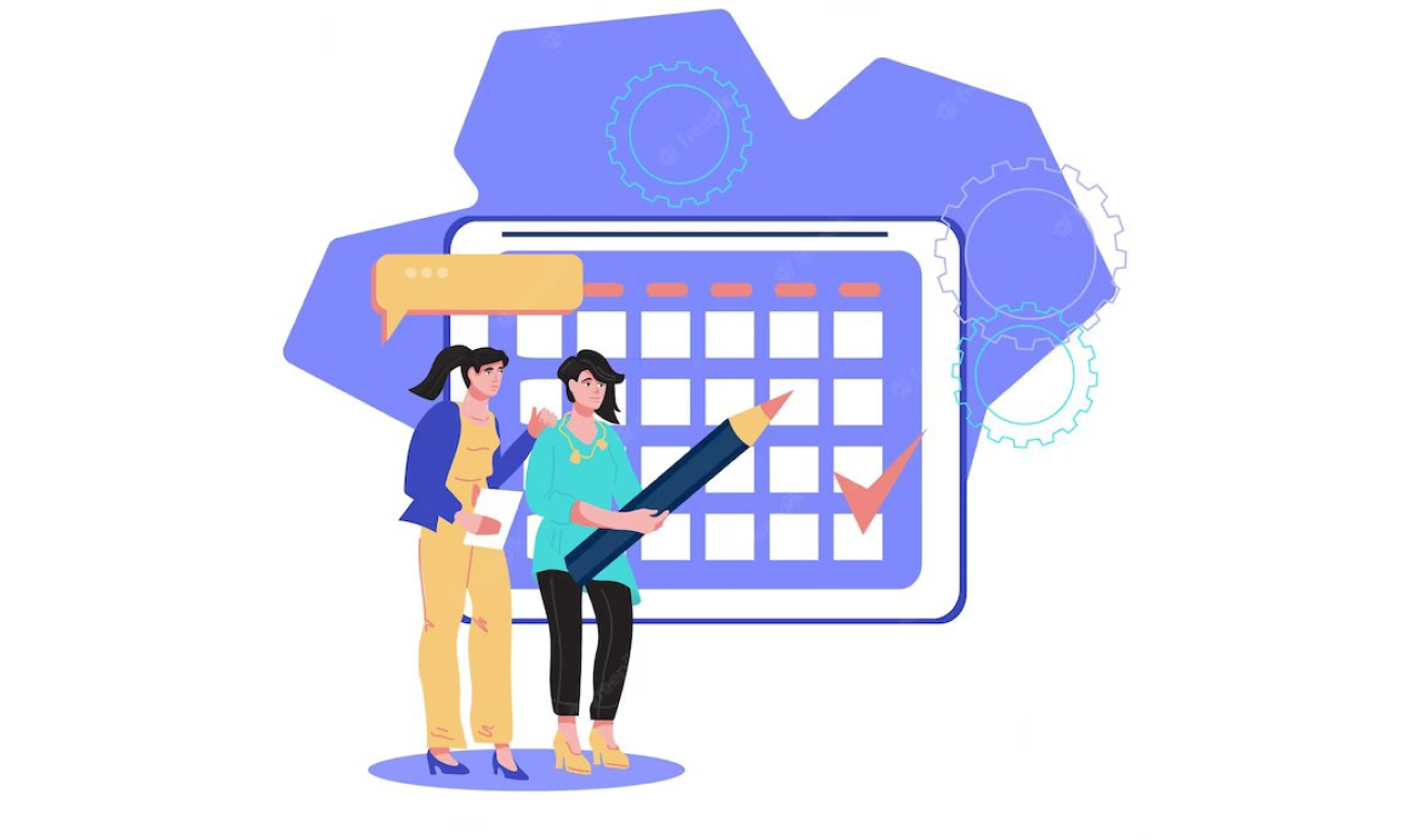 Integrated calendar for setting availability